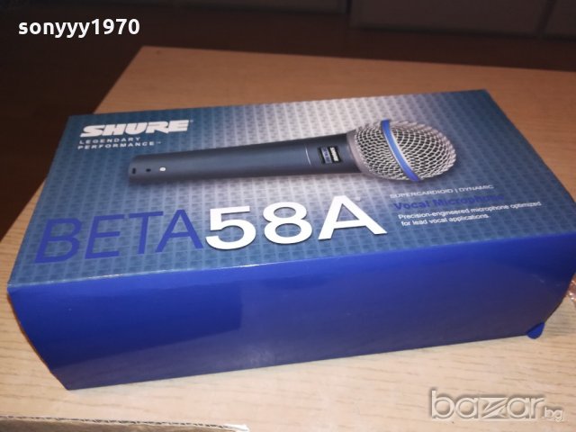 shure beta sm58s микрофон с кабел и кеис и стоика-от швеицария, снимка 18 - Микрофони - 20374213
