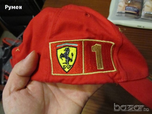 ► шапка, червена, Ferrari, Michael Shumacher, оригинална, снимка 2 - Шапки - 11052728