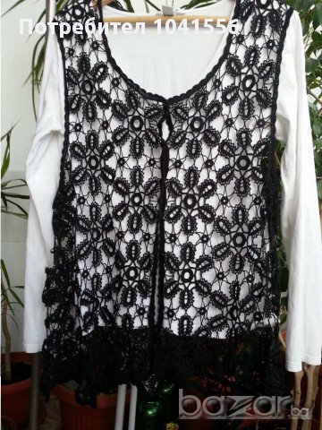  плетен елек блуза туника ръчна изработка  , снимка 9 - Жилетки - 11035770