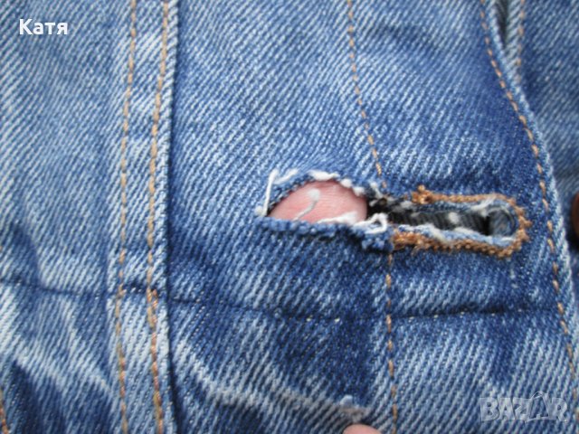 Дънково яке Tom Taylor деконструктоирано ново, снимка 4 - Якета - 25382035