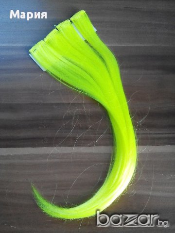 Яки кичури в неоново зелено!!! Ново!!!, снимка 4 - Аксесоари за коса - 12710814