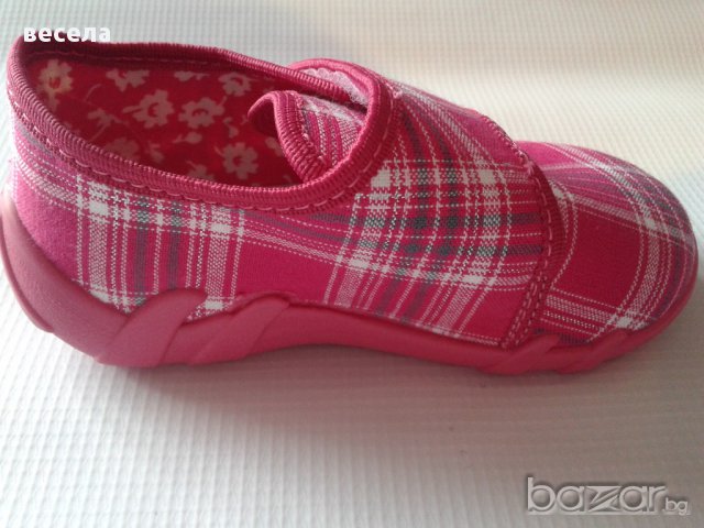 Детски пантофки от памучен текстил с дишаща подметка, снимка 2 - Бебешки обувки - 9856736
