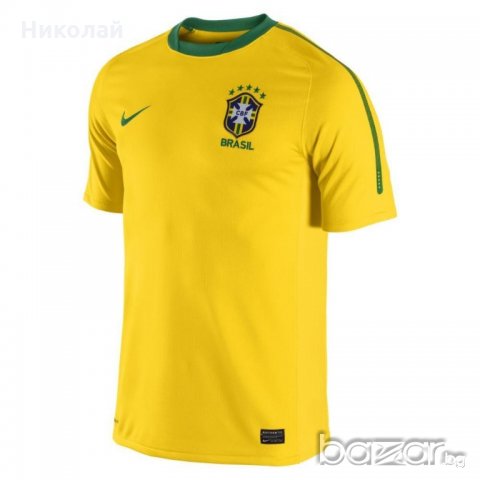 Nike Brasil CBG Official Home Mens Soccer Jersey