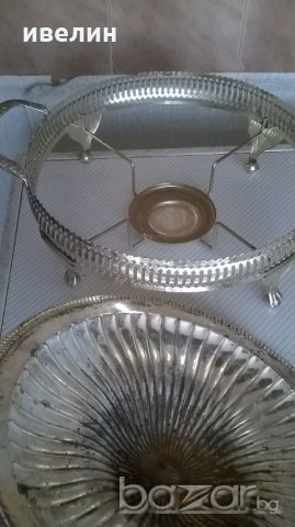 посребрен метален съд,купа, снимка 3 - Антикварни и старинни предмети - 18530901