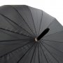564 Класически автоматичен чадър за дъжд черен 16 ребра 98см дамски чадър мъжки чадър, снимка 9