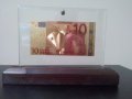 Сувенири 10 евро златни банкноти + сертфикат подарък, снимка 1 - Декорация за дома - 19322928
