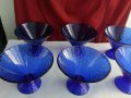 чаши купи кобалтово синьо стъкло, снимка 4