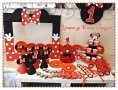 украса и аксесоари на тема Мини Маус за детски рожден ден, снимка 2