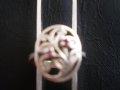 Стар сребърен пръстен с рубини, снимка 1 - Антикварни и старинни предмети - 25628440