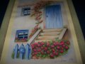 " Вратата към дома", пастел, френски художник, снимка 5