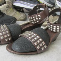 НОВИ шик дамски сандали , летни обувки N - 37 - 38 ASH® original, 3x 100% естествена кожа, снимка 9 - Сандали - 26124464