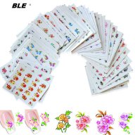 9 # BLE лот 50 бр листа татос цветя ваденки водни стикери за нокти листчеТа, снимка 1 - Продукти за маникюр - 16368780