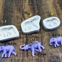 3 размера цени Слон силиконов молд форма декор торта сладки фондан и др. украса, снимка 1 - Форми - 24012417