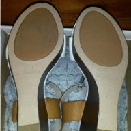 Сандали Clarks Orleans White&Brown Wedge Leather Sandals, снимка 7 - Сандали - 12407534