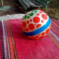 Стара детска топка #5, снимка 3 - Антикварни и старинни предмети - 23275259