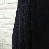 Рокля/ Сукман от черен кадифен плат с ламе, снимка 3 - Рокли - 24950891