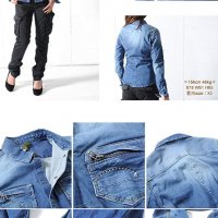 g-star midge cody slim denim shirt - страхотна дамска дънкена риза, снимка 2 - Ризи - 23378170