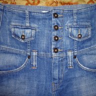 Pepe Jeans-къси дънки с висока талия 28, снимка 2 - Дънки - 18345435
