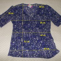 Блузка черно и лилаво тип Прегърни ме L размер, снимка 4 - Блузи с дълъг ръкав и пуловери - 22781691