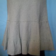 Дизйнерска дънкова пола с дантела  и изнищени краища / малък размер , снимка 10 - Поли - 14327064