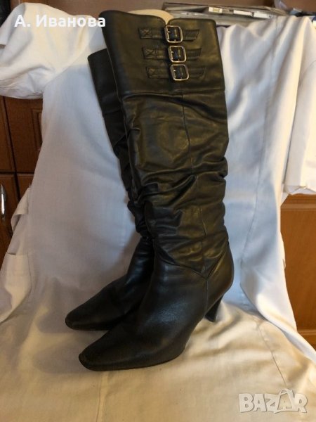 Дамски ботуши естествена кожа White MT, снимка 1