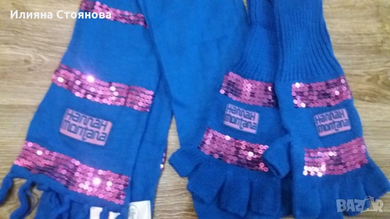 Шал шапки ръкавици детски Хана Монтана Hannah Montana , снимка 1