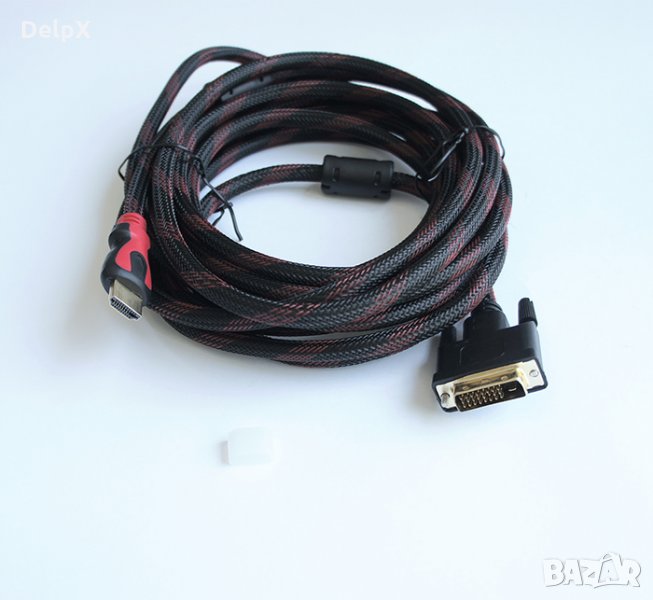 Кабел HDMI(м)/DVI 25pin(м) 5m, снимка 1