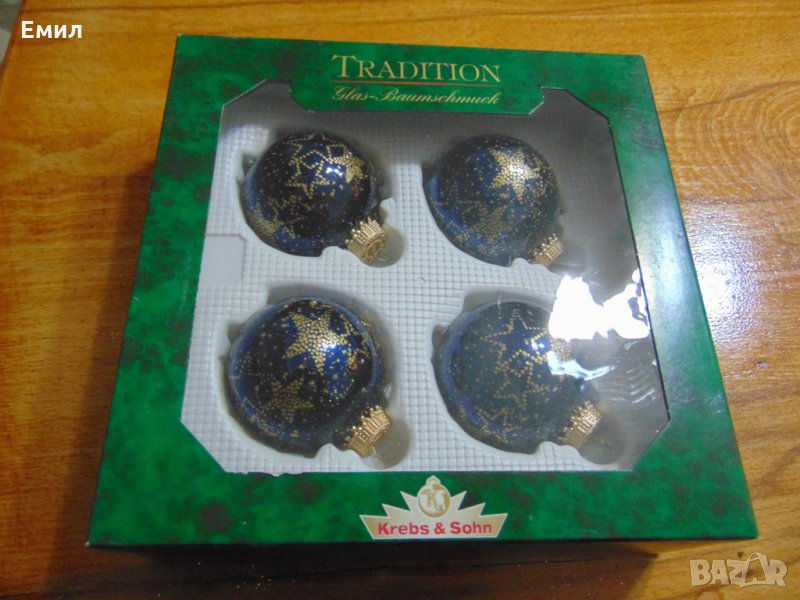 Стари немски стъклени коледни играчки , снимка 1