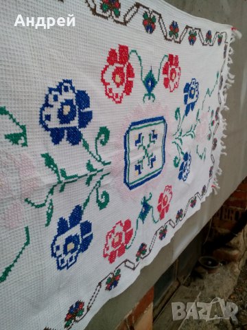 Старинен бродиран ковьор,покривка за стена #5, снимка 3 - Антикварни и старинни предмети - 23757494