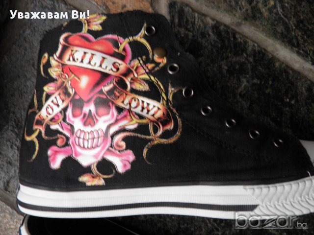  Ed Hardy оригинални унисекс кецове Uk3,5/37, снимка 9 - Кецове - 7782542