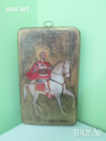 икона Свети Мина, снимка 5 - Икони - 25852956