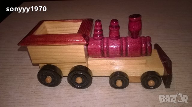 ретро локомотив-дървен-за колекция-14х6х6см, снимка 5 - Колекции - 22524978