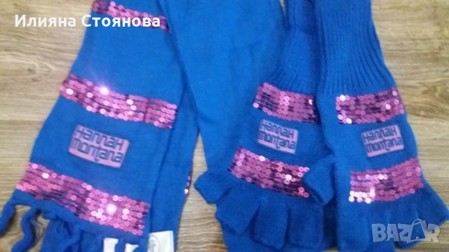 Шал шапки ръкавици детски Хана Монтана Hannah Montana , снимка 1