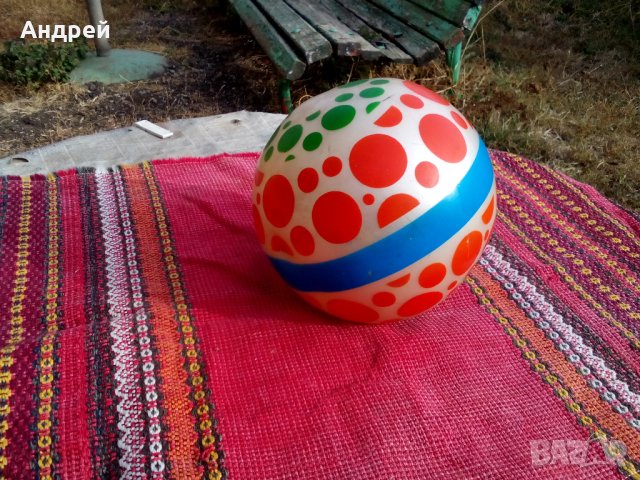 Стара детска топка #5, снимка 3 - Антикварни и старинни предмети - 23275259