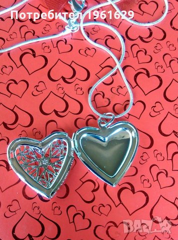 Колие сърце отварящо се , снимка 3 - Колиета, медальони, синджири - 25122994