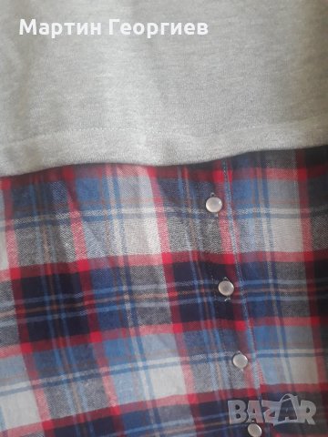 Нова комбинирана дамска блуза с дълъг ръкав, снимка 2 - Блузи с дълъг ръкав и пуловери - 22746843