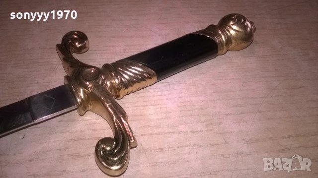 нож-сабя-златна кама-ретро колекция-35х11см-внос швеицария, снимка 3 - Колекции - 23661648