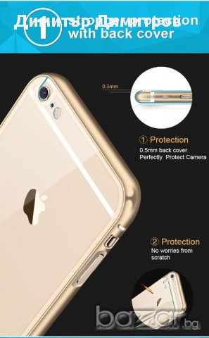 IPHONE SE Iphone 5S 6 5.5 и 4.7 Кейс и стъклен протектор- алуминий и акрил лукс 100% защита, снимка 6 - Фолия, протектори - 10333325