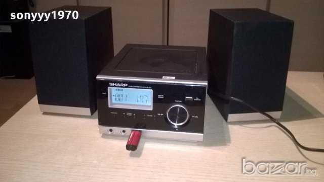 sharp usb/cd/tuner/ampli/aux+колони-внос швеицария