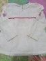 Туника за момиче ,цвят бял с розова бродерия ,размер 110 см, снимка 6