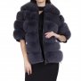 Дамско палто от лисица тъмно сиво, снимка 3