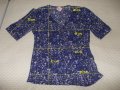 Блузка черно и лилаво тип Прегърни ме L размер, снимка 4