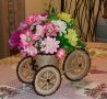 Декоративно колело триколка, велосипед с цветя за декорация, декор, украса за дома, снимка 6