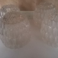 4 стари стъкла за полилей, снимка 1 - Антикварни и старинни предмети - 11788663