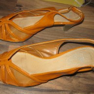 Елегантни оранжеви обувки 38 номер, снимка 3 - Дамски обувки на ток - 15305575