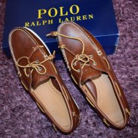 Polo Ralph Lauren Tan Merton Leather Shoes , снимка 9 - Мокасини - 25034854