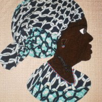  Африканка-картина от текстил върху текстил-варианти, снимка 9 - Колекции - 23347578