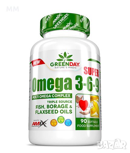 AMIX Greenday Super Omega 3-6-9 / 90 Soft., снимка 1