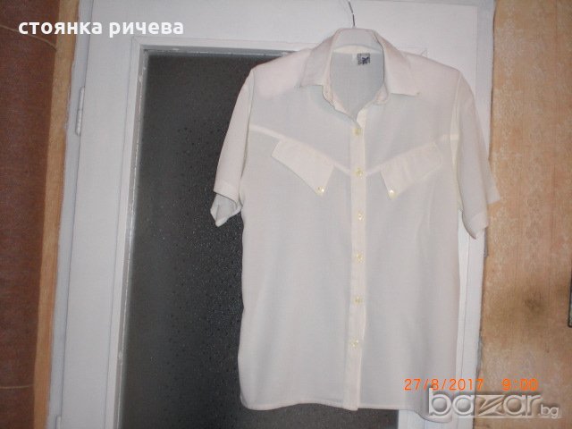 продавам дамска кенарена блуза с къс ръкав, снимка 3 - Блузи с дълъг ръкав и пуловери - 19125797