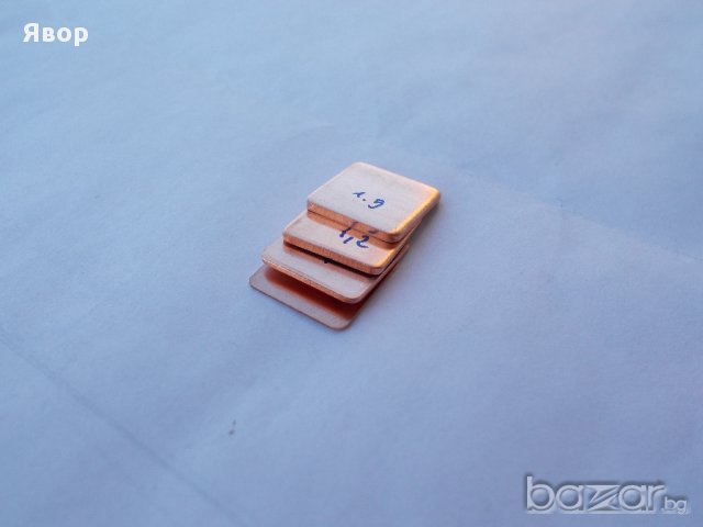 Качествени медни плочки 15х15мм с различна дебелина за лаптопи, снимка 2 - Части за лаптопи - 11568100